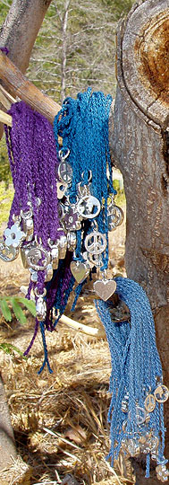 Seven Wishes Bracelet - Recycled Pure Sterling Silver Charm on Surplus String or Organic Cotton