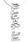 Embossed Peace Pendant Necklace