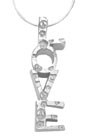 Embossed Love Pendant Necklace